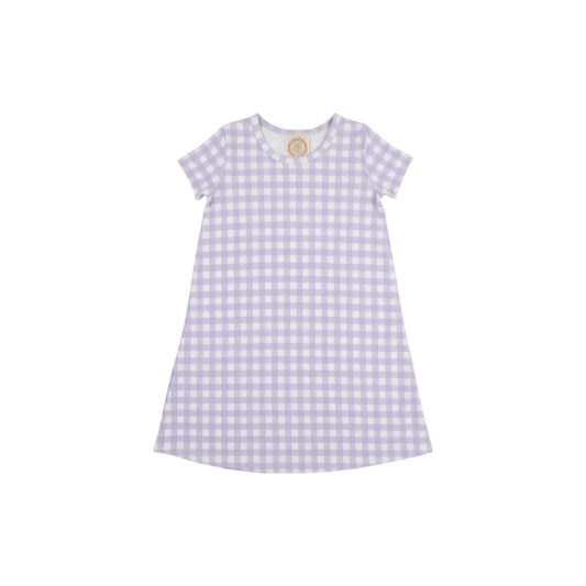 Polly Play Dress- Short Sleeve-Lauderdale Lavender Gingham