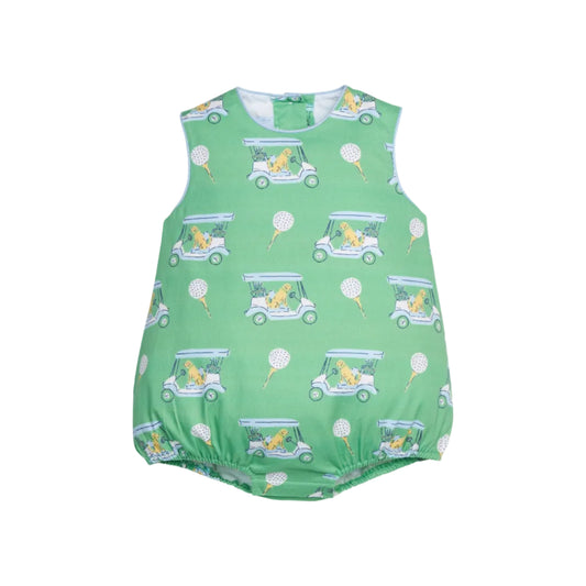 Round Neck Bubble- Blue Paws on Par