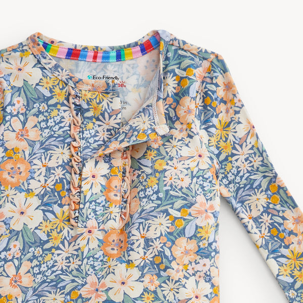 Flora Modal Ruffle Long Sleeve Long Pant PJ