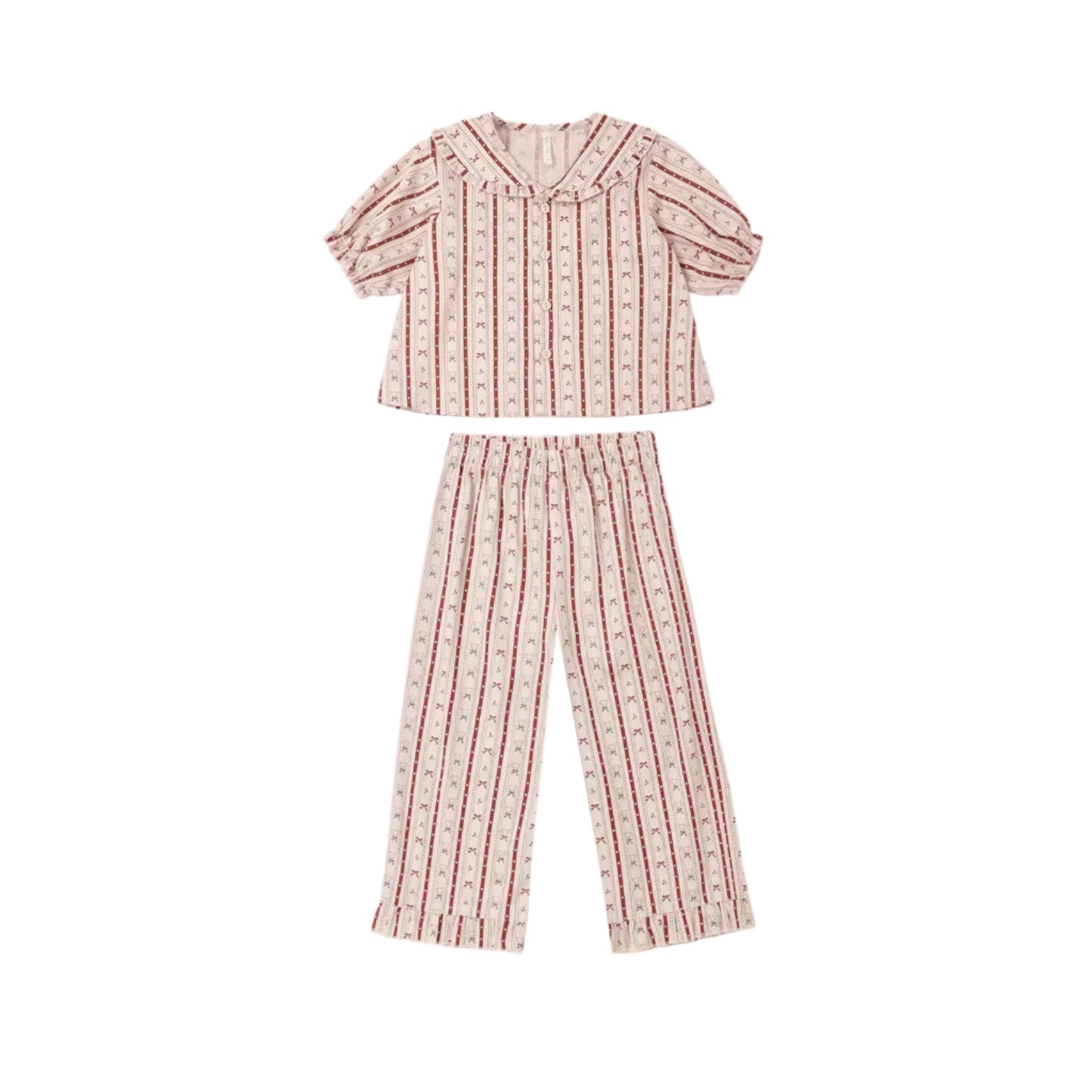 Ruffle Pajamas Candy Cane Lane