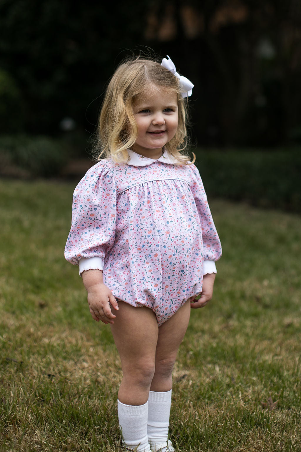 Memory Making Bubble Long Sleeve- Pumpkin Grove Floral