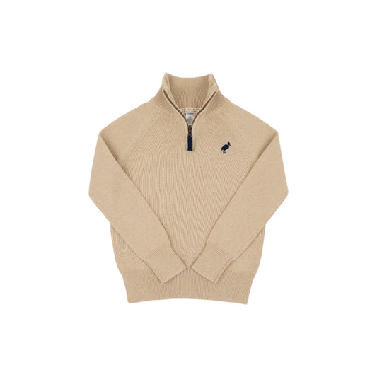 Hayden Half Zip Sweater, Keeneland Khaki/Nantucket Navy