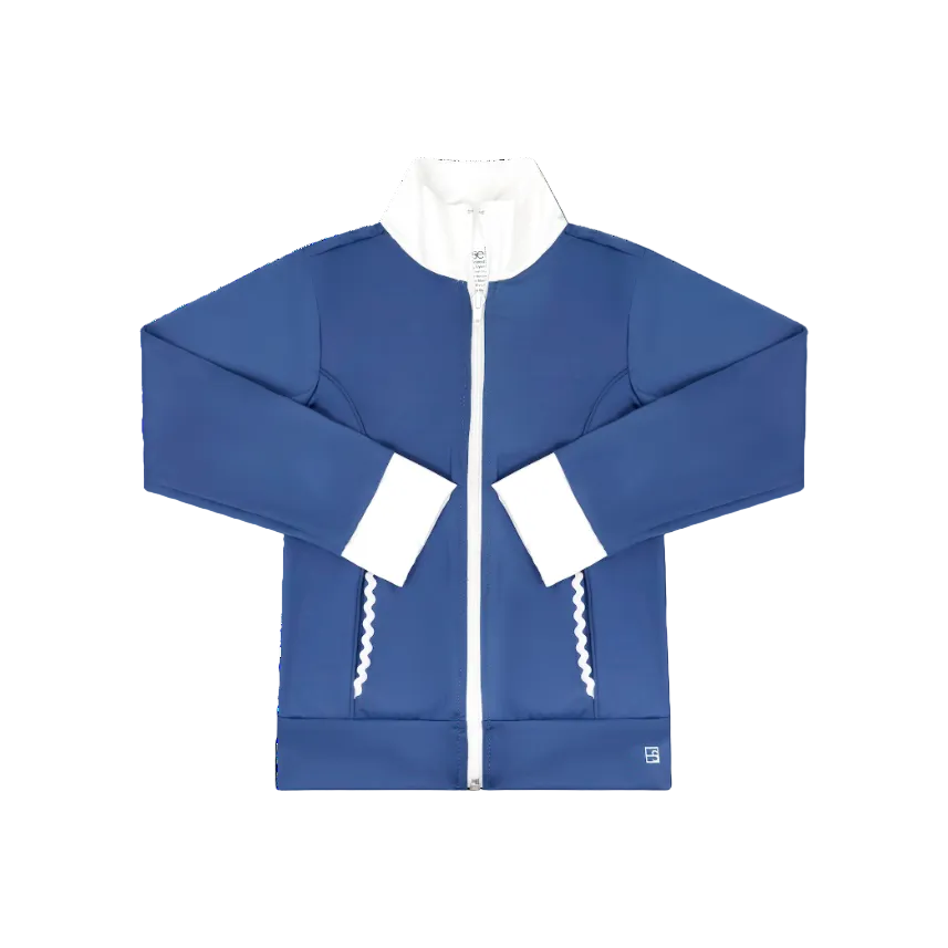 Juliet Jacket- Baton Rouge Blue, Pure Coconut