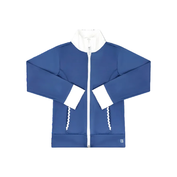 Juliet Jacket- Baton Rouge Blue, Pure Coconut
