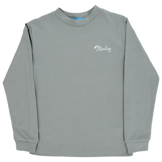 Long Sleeve Logo Tee- Trout/Limestone