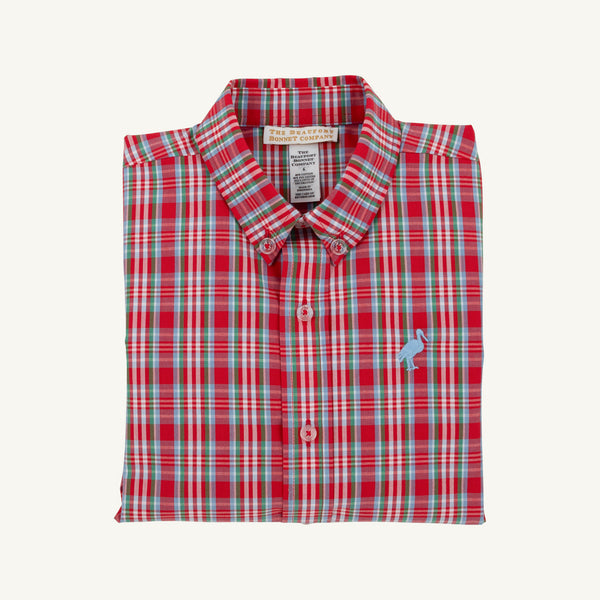 Deans List Dress Shirt, Woodspoint Plaid/Barrington Blue