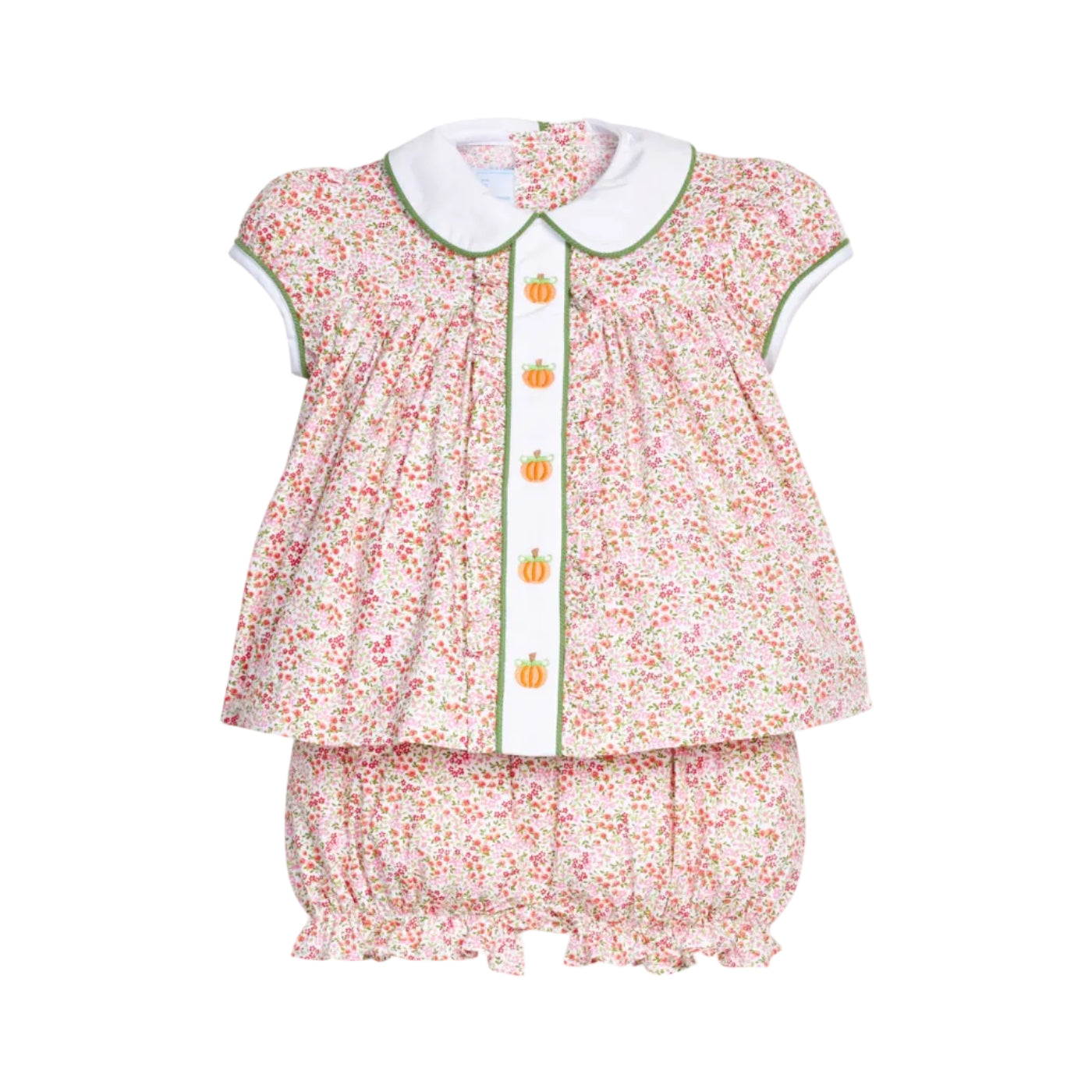 Ruffled Sally Bloomer Set, Pumpkins