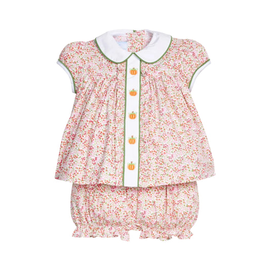 Ruffled Sally Bloomer Set, Pumpkins
