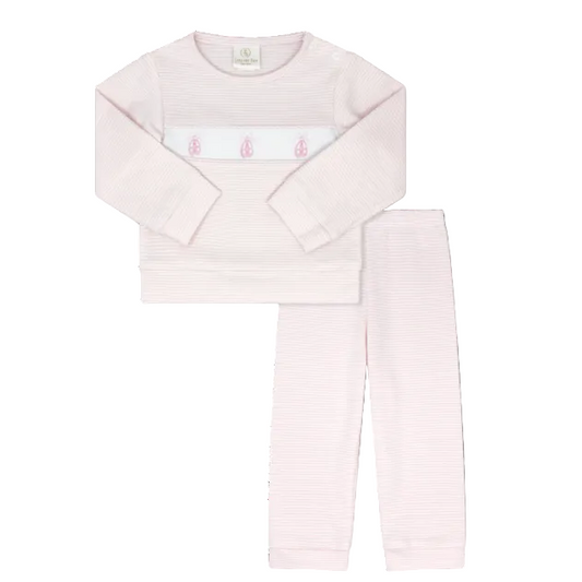 Lagniappe Play Set, Pensacola Pink Mini Stripe, Ballet Slipper