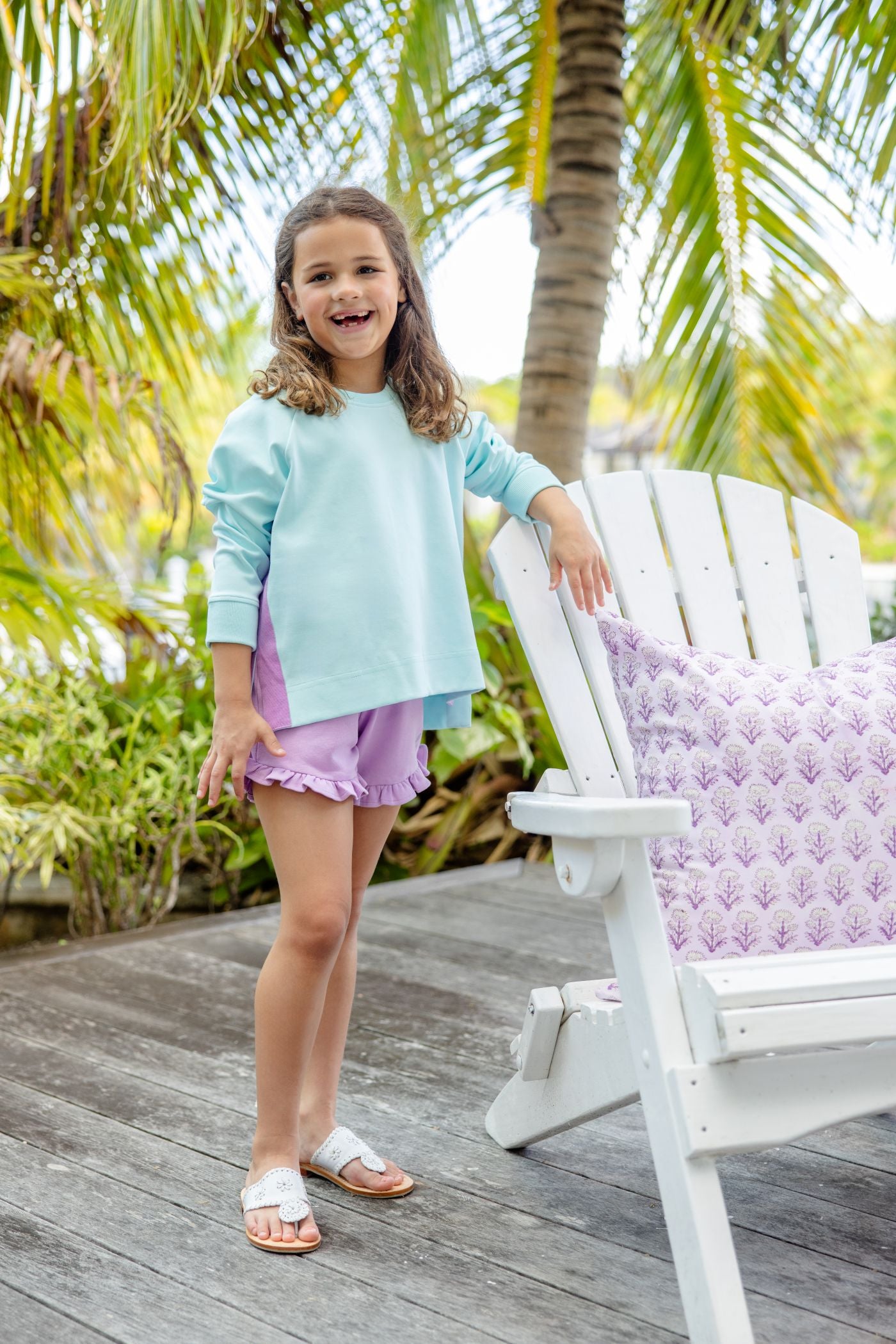 Prepletic Courtney's Cozy Crewneck Edisto Egg Blue/Valley High Violet