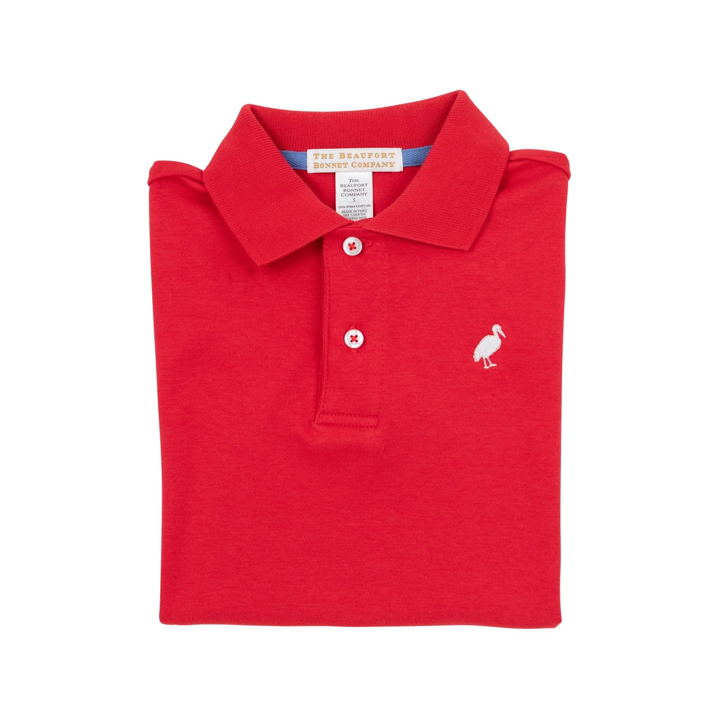 Prim and Proper Polo- SS Pima, Richmond Red/Worth Ave White