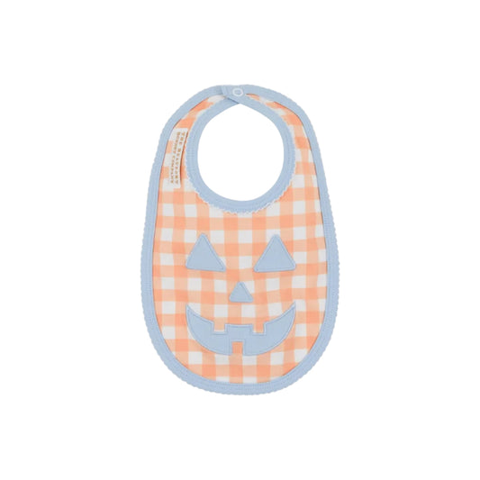 Burp Me Bib, Seashore Sherbet Gingham/Beale Street Blue