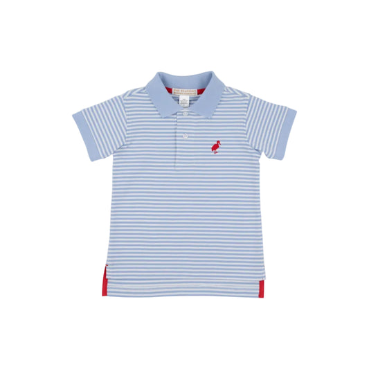Prim and Proper Polo, SS, Pima- Beale St. Blue/ Richmond Red
