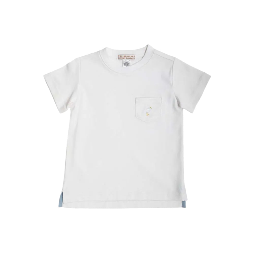 Carter Crewneck- Pocket- Worth Ave White/Multicolor