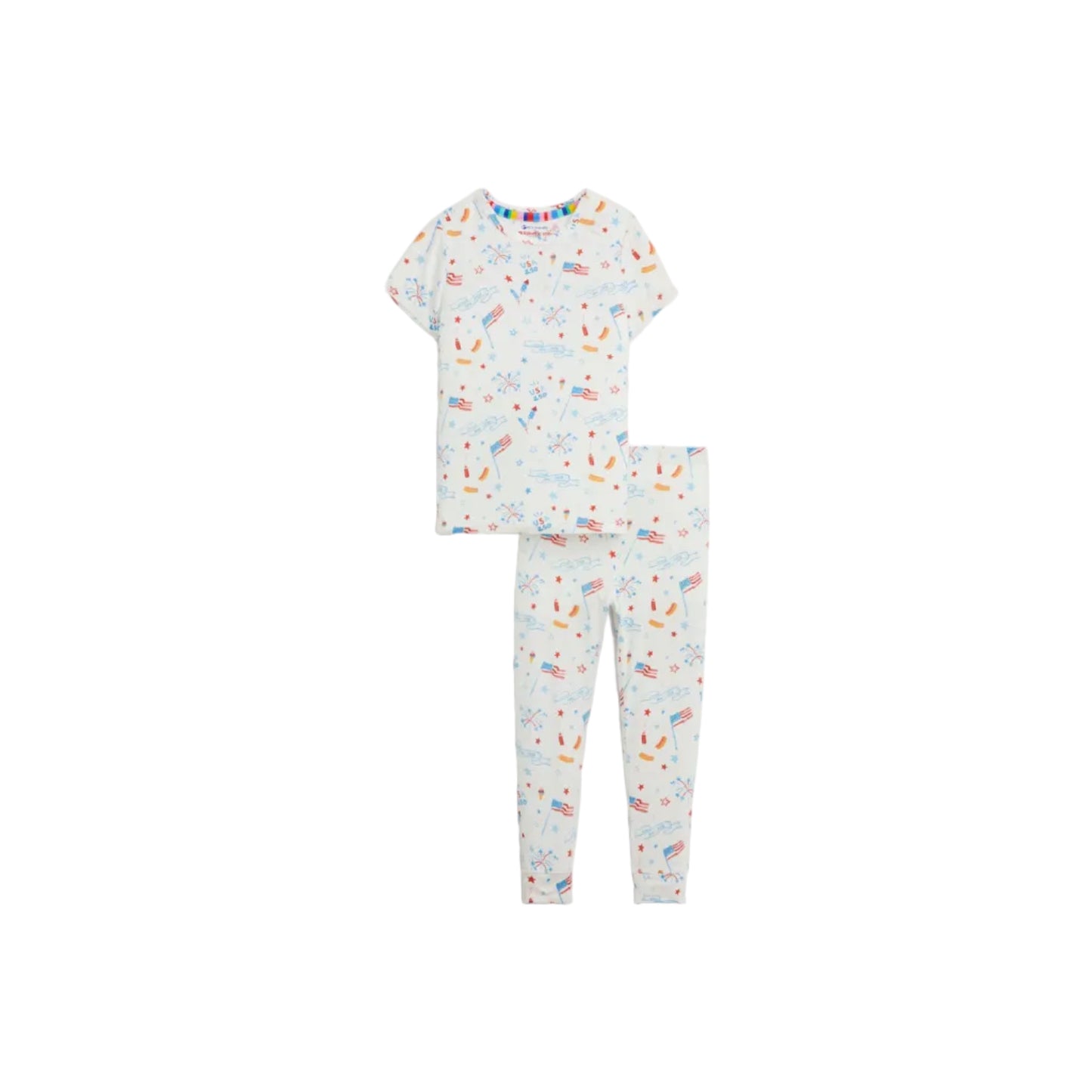 Usa 250 Modal Magnetic S/s Long Pant Pj Set