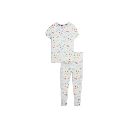 Usa 250 Modal Magnetic S/s Long Pant Pj Set