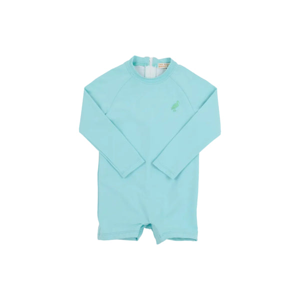 Price Pool Romper Edisto Egg Blue/ Grace Bay Green