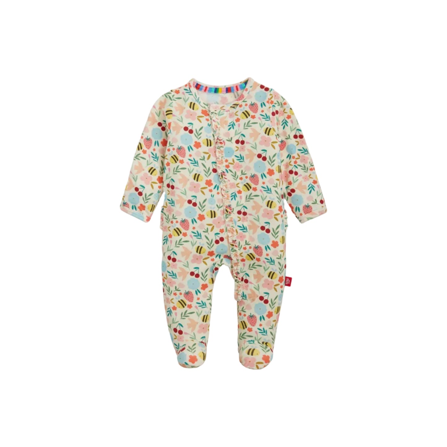 Honey Blossom Modal Magnetic Footie w/ Ruffle