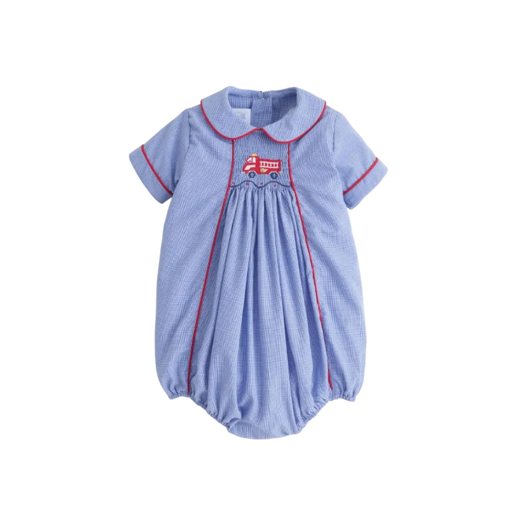 Chest Smocked Bubble- Fire Truck