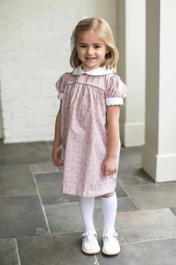 Memory Making Scallop Dress, Autumn Green