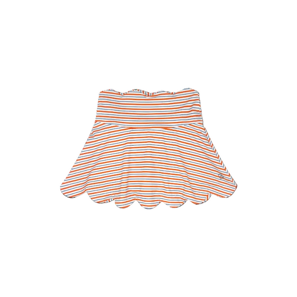 Zoe Scallop Skort, Orange Spice Stripe