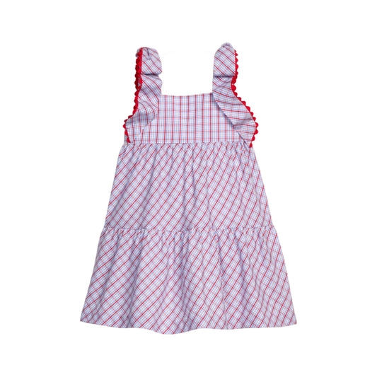 Katherine Dress- Patriotic Plaid