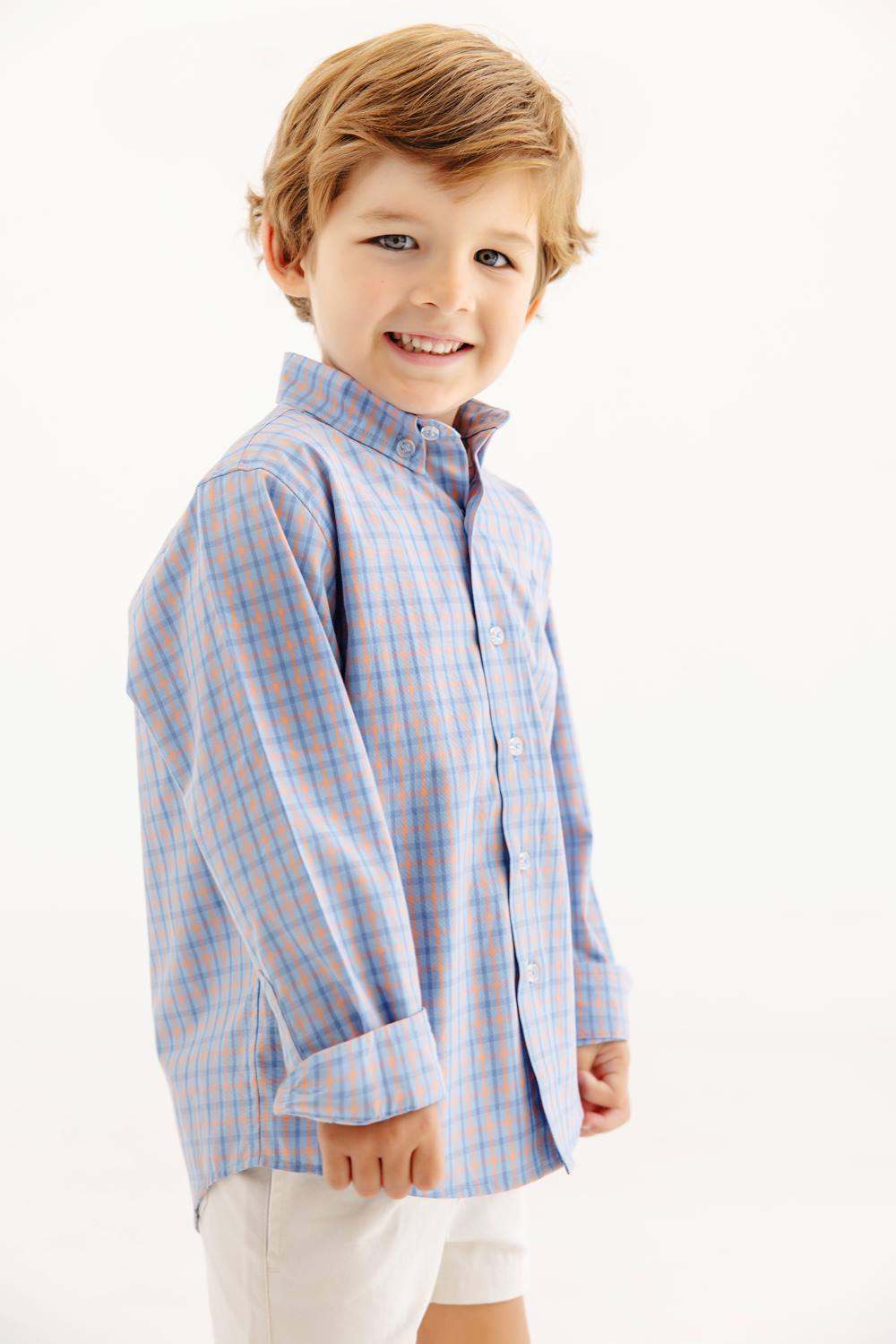 Deans List Dress Shirt, Wheaton Windowpane/Nantucket Navy