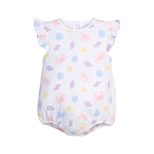 Printed Angel Sleeve Bubble- Sea Shells