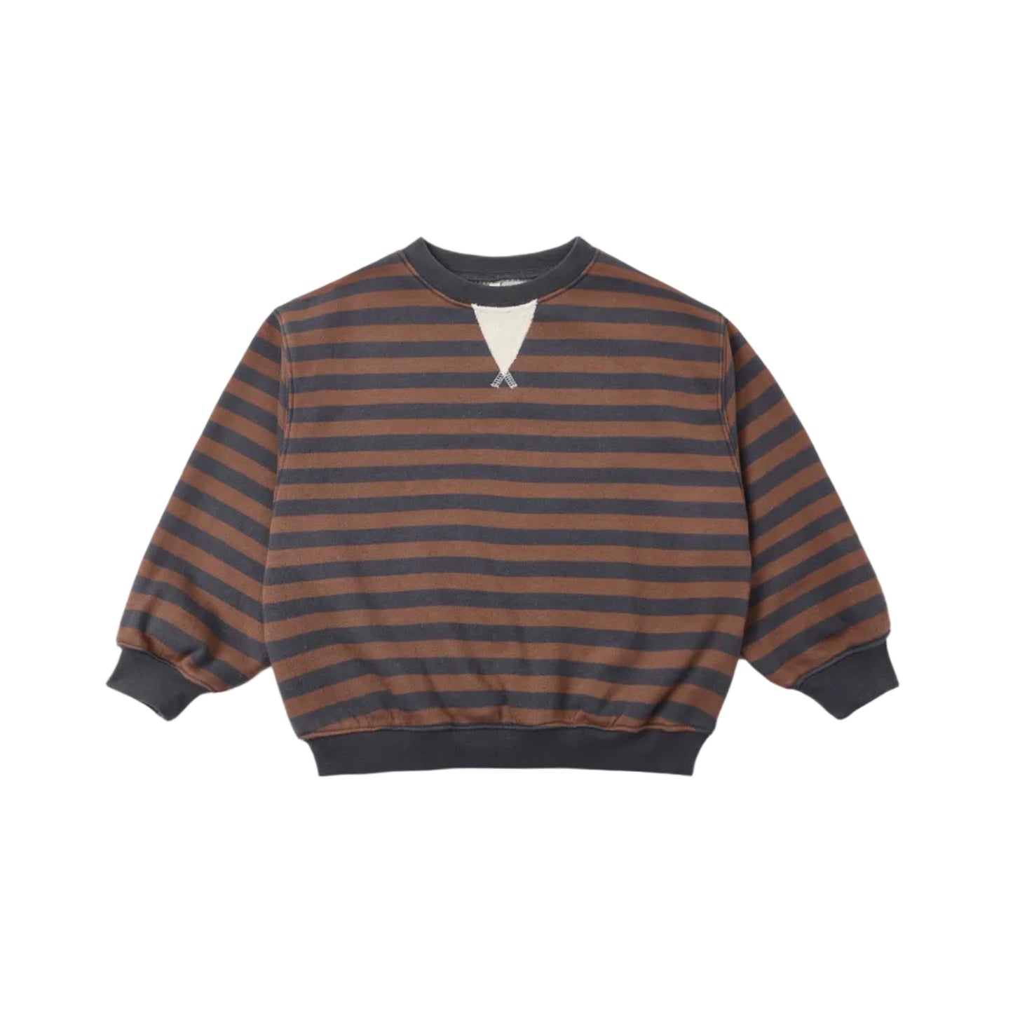 Oversized Crew, Mulberry Stripe