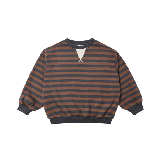 Oversized Crew, Mulberry Stripe