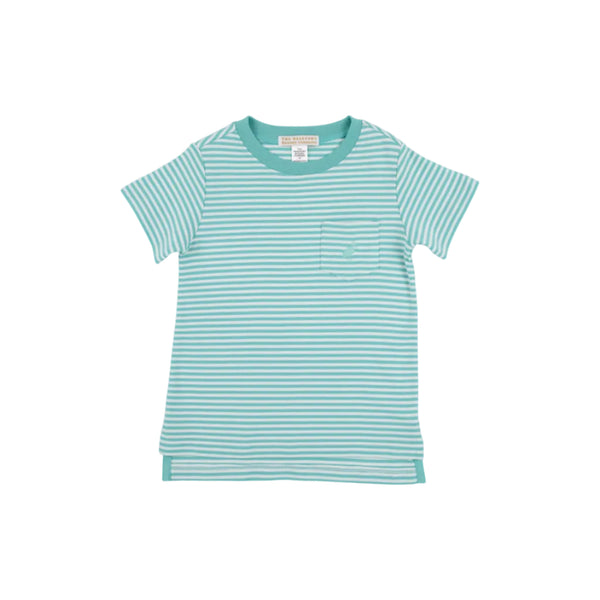 Carter Crewneck Turks Teal Stripe/Turks Teal