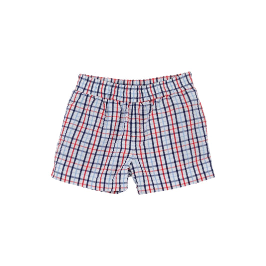 Sheffield Shorts-Pierce Mill Plaid Seersucker/Nantucket Navy