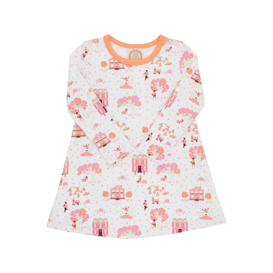 Long Sleeve Polly Play Dress, Fall on Fincastle Rd/Seashore Sherbet