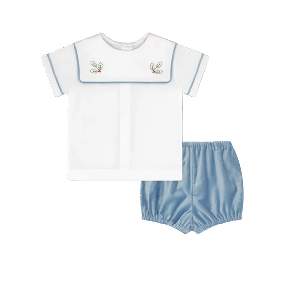 Christian Bloomer Set, Beaufort Blue Velvet, Holly
