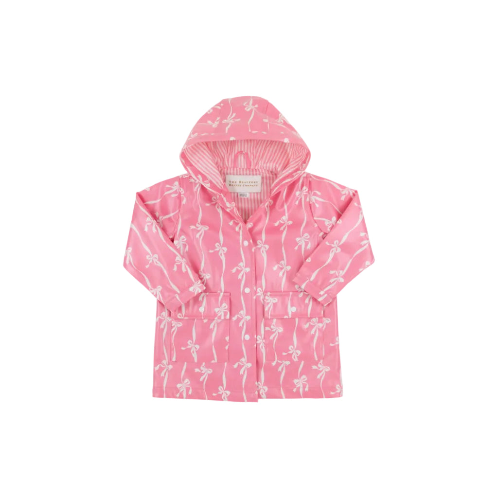 Liquid Sunshine Slicker- Girl-Bell Court Bows (Hamtpons Hot Pink)/Hamptons Hot Pink Stripe