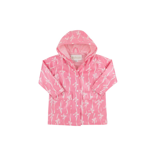 Liquid Sunshine Slicker- Girl-Bell Court Bows (Hamtpons Hot Pink)/Hamptons Hot Pink Stripe