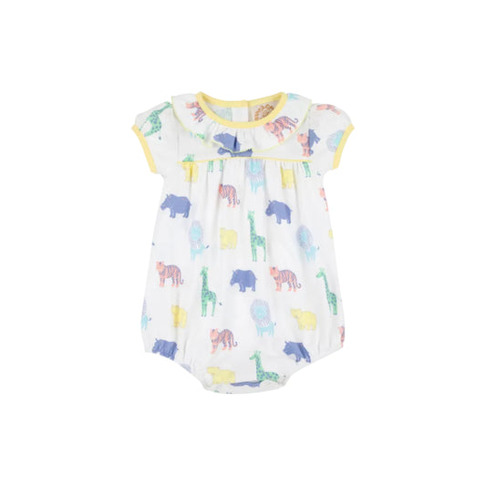 Ramona Ruffle Bubble- Wittle Wild One/Lake Worth Yellow