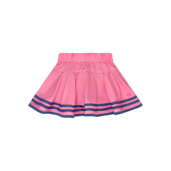 Callie Skort, Flamingo Pink w/ Baton Rouge Blue Stripes