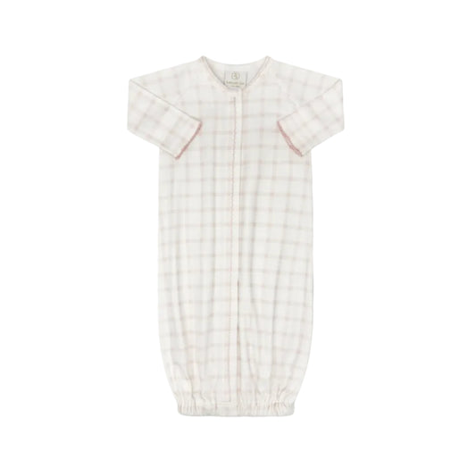 Snuggle Me Saque- Wilmington Pink Windowpane