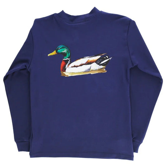 Boys Long Sleeve Tee - Wood Duck Navy