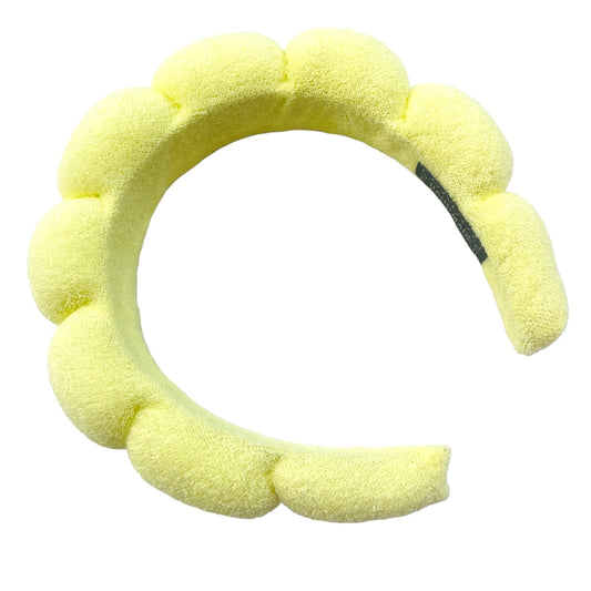 Terry Cloth Bubble Headband Yellow