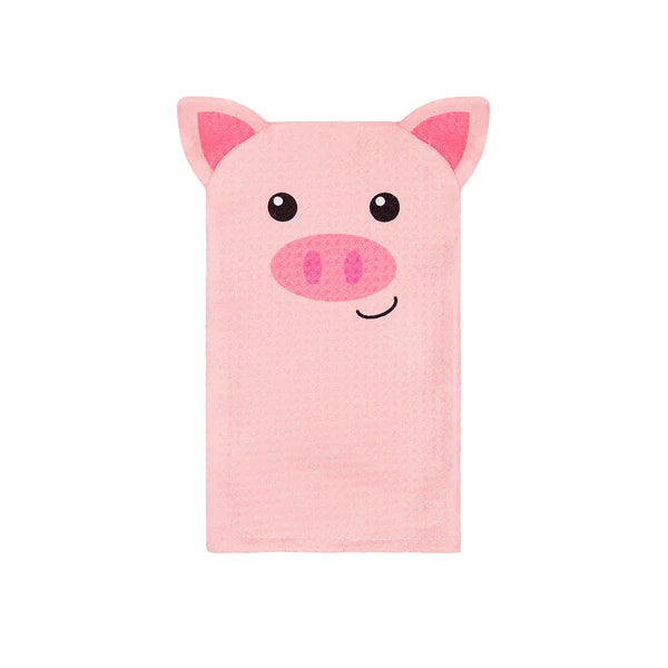 Dock & Bay Wash Mitt- Animal Parker Pig