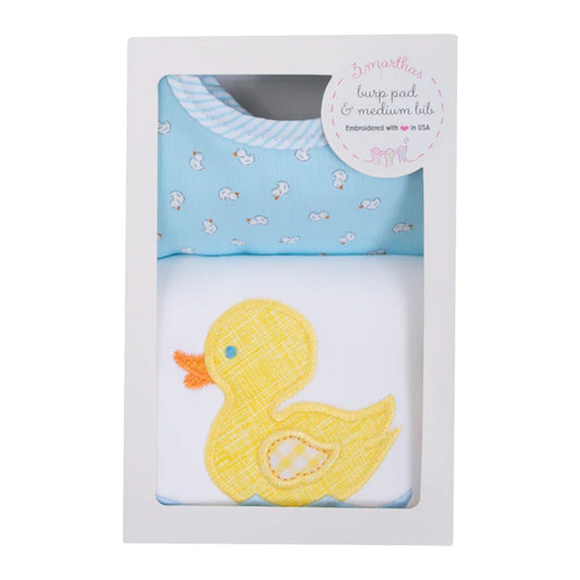 Duck Medium Bib & Burp Box Set