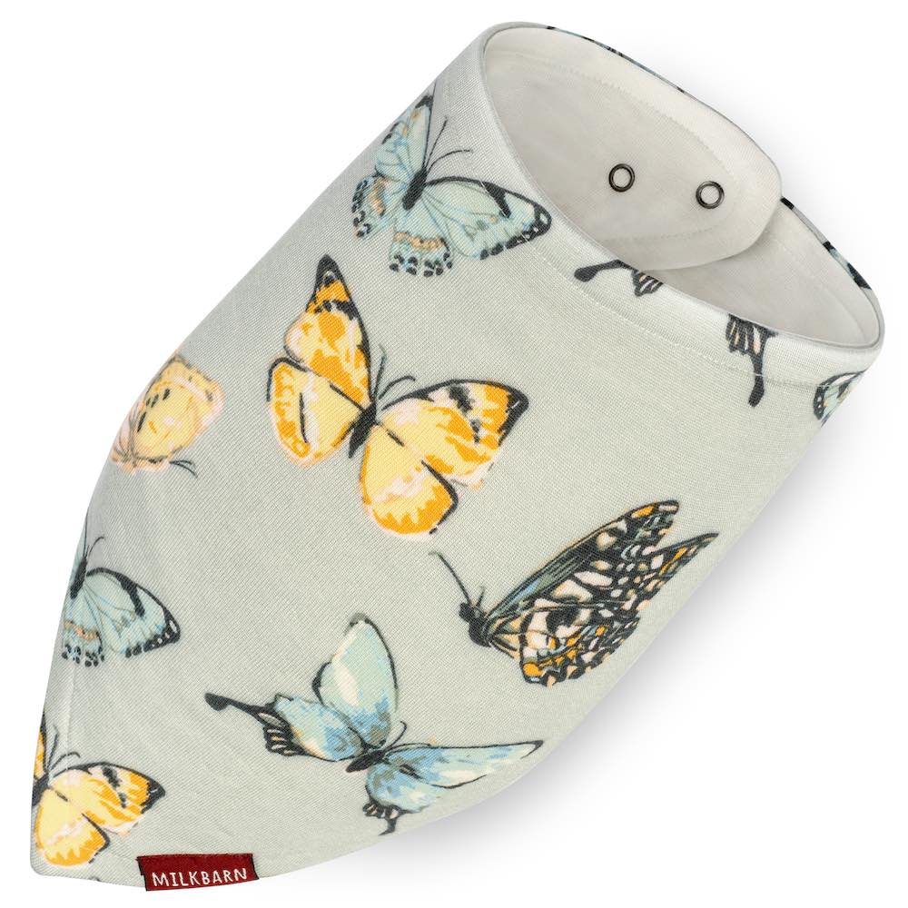 Bamboo Kerchief Bib Butterfly