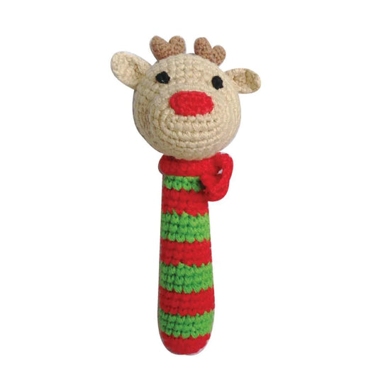 Crochet Reindeer Stick Rattle