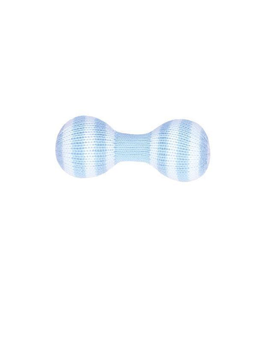 Dumbbell Knit Rattle in Blue
