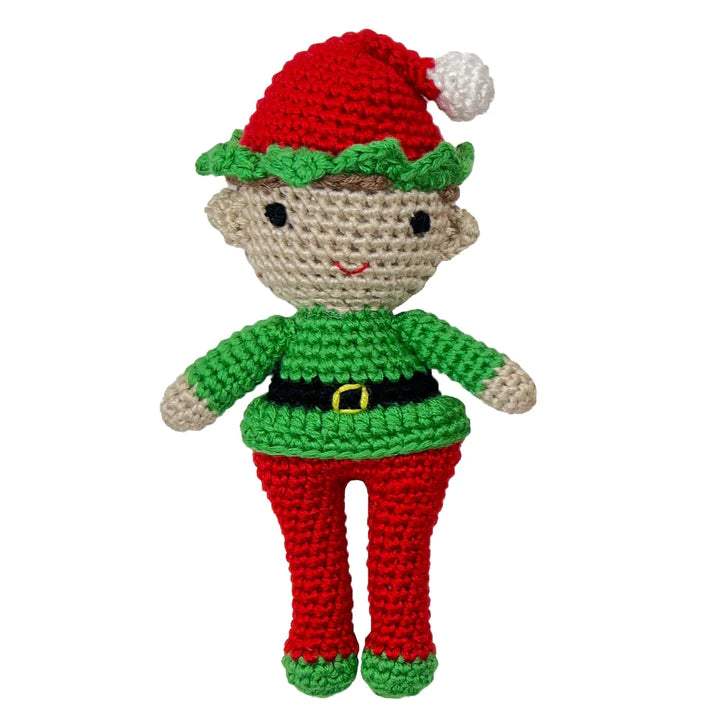 Elf Boy Bamboo Crochet Rattle