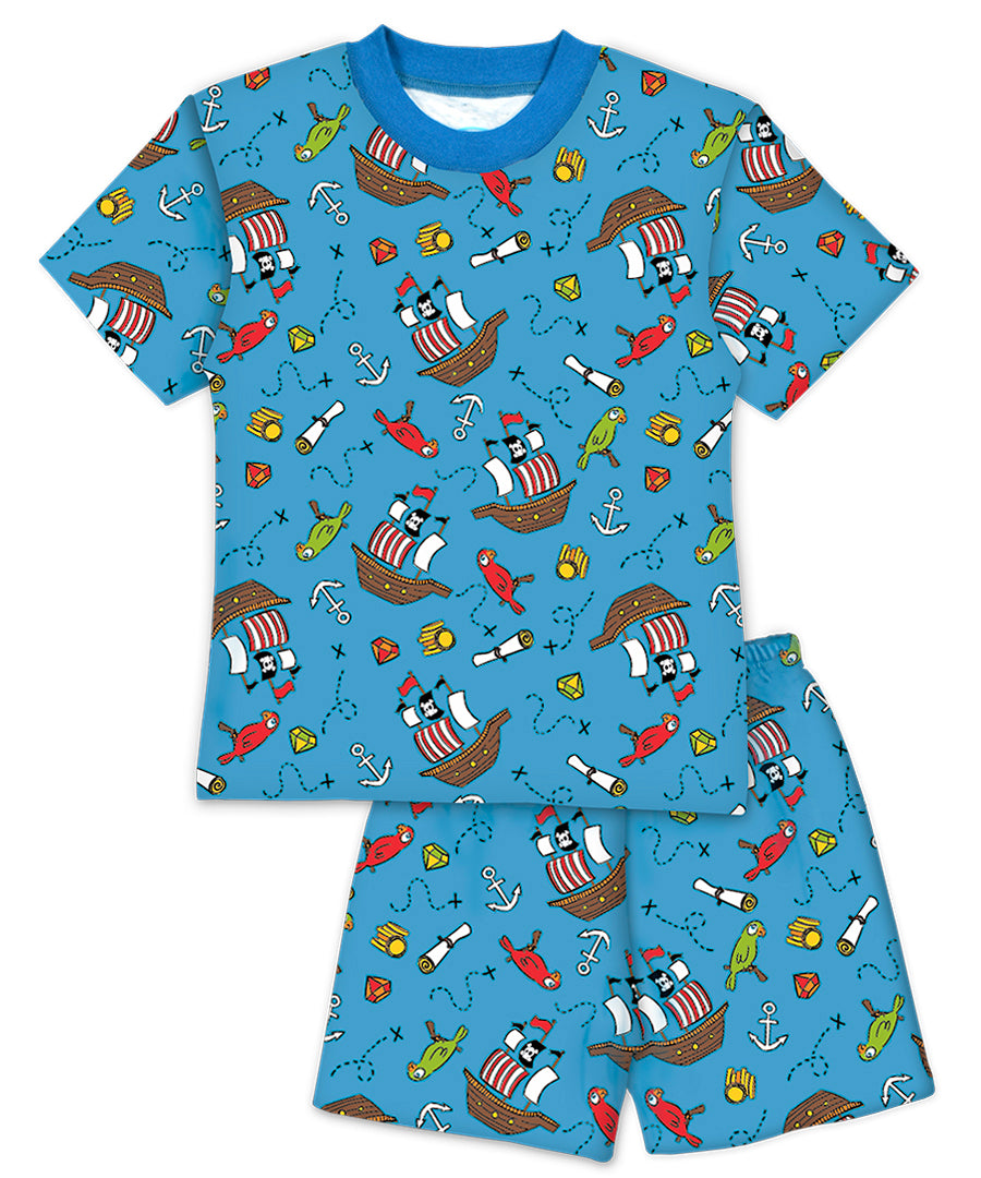 Sara's Prints Short Pajama Set Pirate Adventure