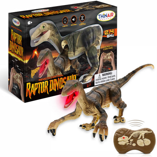 RC Dinosaur - Raptor with Sound & Light