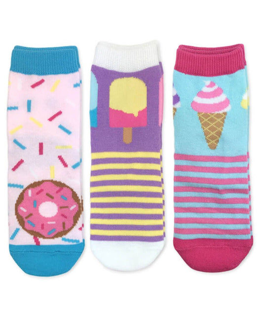 Jefferies Socks Assorted Donut Popsicle Ice Cream Pattern Crew Socks 1 Pair Pack